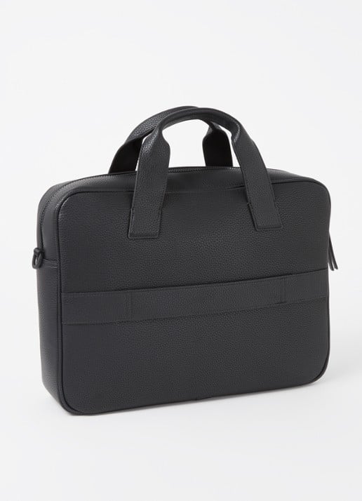 Tommy Hilfiger Essential businesstas met 15 inch laptopvak - achterkant zwart