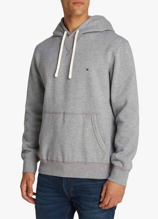 Tommy Hilfiger Essential hoodie met logoborduring - detail 2 grijsmele