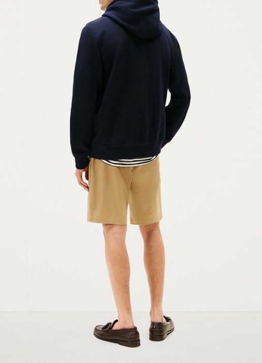 Tommy Hilfiger Essential hoodie met logoborduring - achterkant donkerblauw