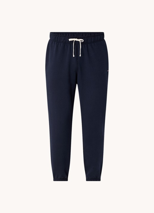 Tommy Hilfiger Essential joggingbroek met logoborduring - voorkant 3 donkerblauw
