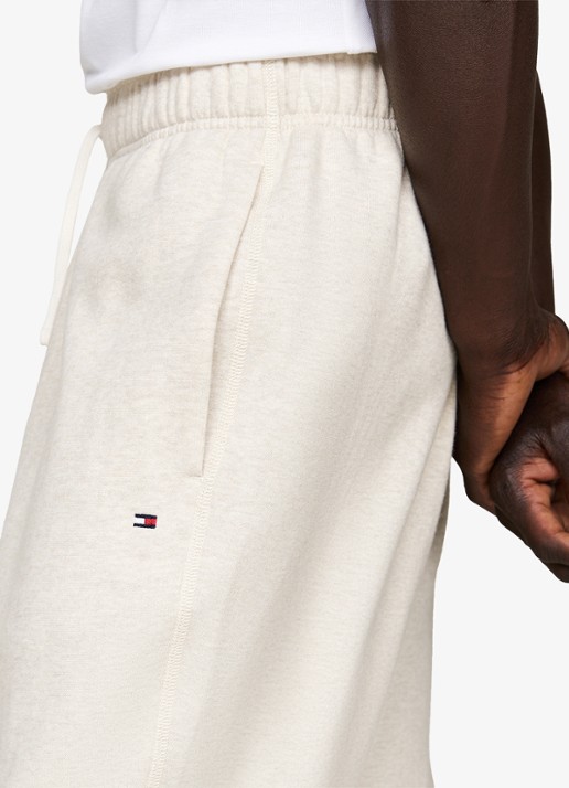 Tommy Hilfiger Essential joggingbroek met logoborduring - detail creme