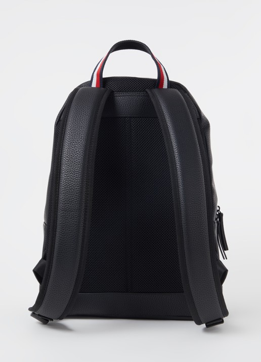 Tommy Hilfiger Essential rugzak met 14 inch laptopvak - achterkant zwart