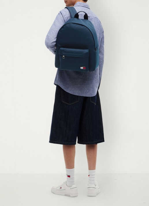 Tommy Hilfiger Essential rugzak met logo - voorkant 3 dark night navy-c1g / blauw