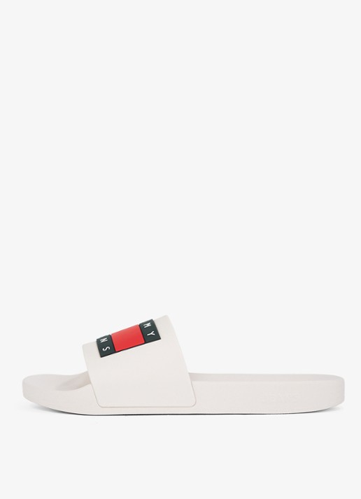Tommy Hilfiger Essential slipper met logo - detail 5 beige