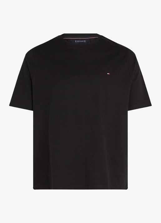Tommy Hilfiger Essential T-shirt met ronde hals - voorkant zwart