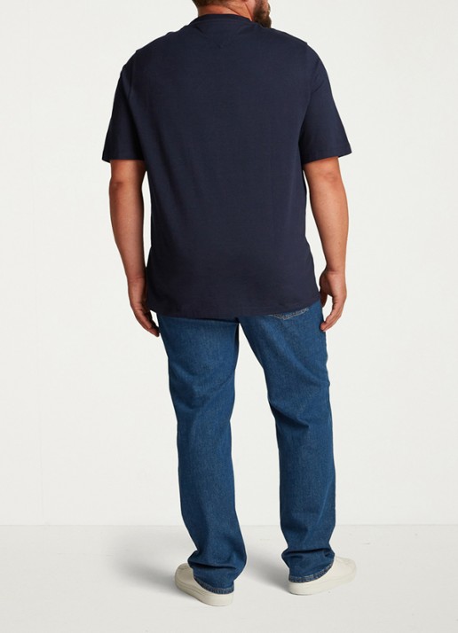 Tommy Hilfiger Essential T-shirt met ronde hals - achterkant 6 donkerblauw