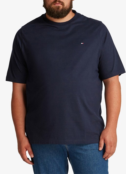 Tommy Hilfiger Essential T-shirt met ronde hals - detail donkerblauw