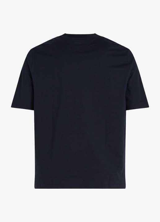 Tommy Hilfiger Essential T-shirt met ronde hals - detail 3 donkerblauw