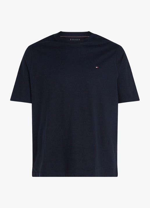 Tommy Hilfiger Essential T-shirt met ronde hals - voorkant 4 donkerblauw