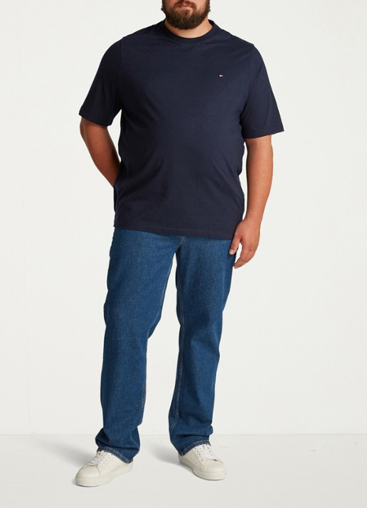 Tommy Hilfiger Essential T-shirt met ronde hals - voorkant 5 donkerblauw
