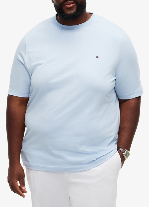 Tommy Hilfiger Essential T-shirt met ronde hals - detail lichtblauw