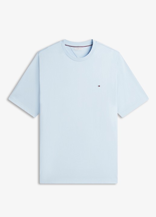Tommy Hilfiger Essential T-shirt met ronde hals - voorkant 4 lichtblauw