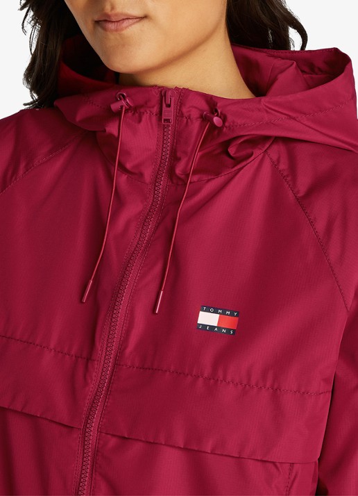 Tommy Hilfiger Essential windbreaker met steekzakken - detail 2 kersenrood