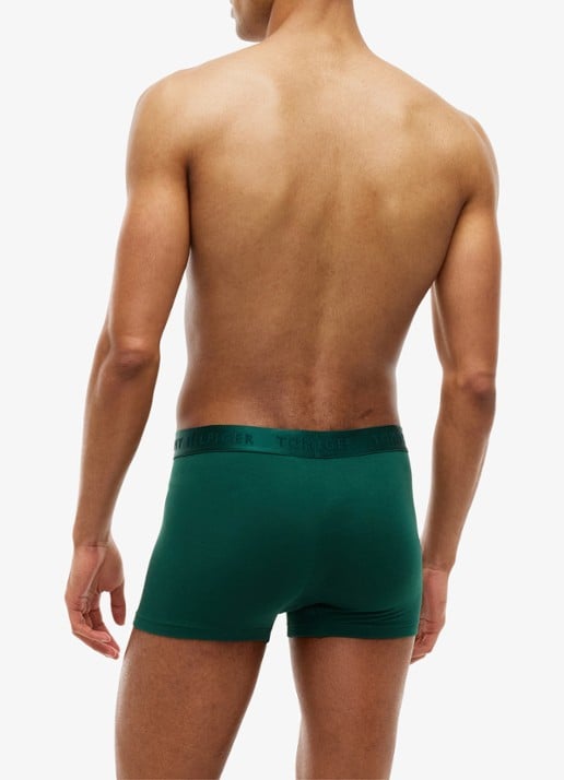 Tommy Hilfiger Everyday Luxe boxershorts met logoband in 3-pack - achterkant 4 groen