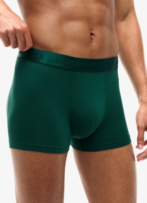 Tommy Hilfiger Everyday Luxe boxershorts met logoband in 3-pack - detail 2 groen