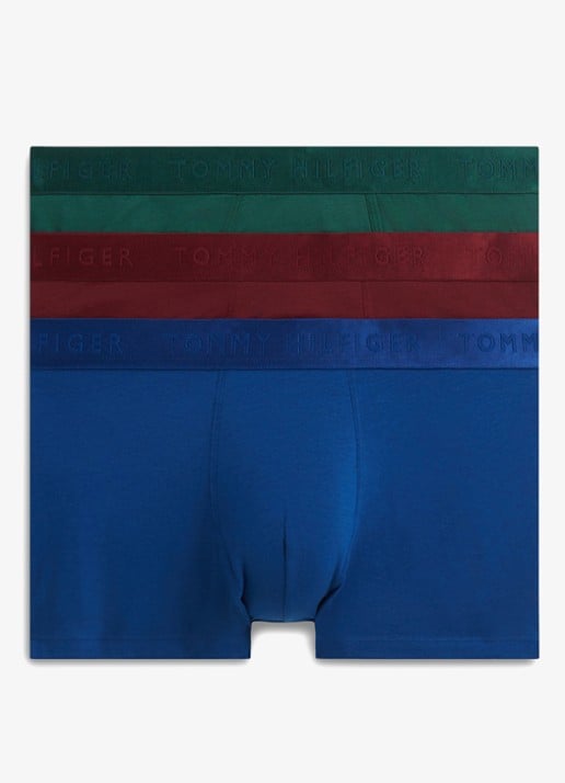 Tommy Hilfiger Everyday Luxe boxershorts met logoband in 3-pack - voorkant 5 groen