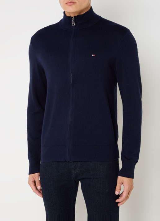 Tommy Hilfiger Fijngebreid vest in kasjmierblend met logoborduring