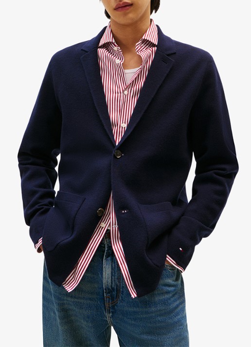 Tommy Hilfiger Fijngebreid vest in wolblend