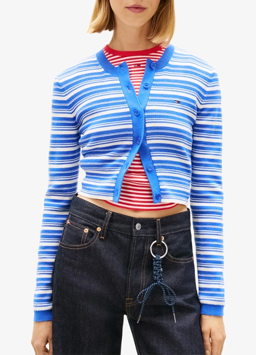 Tommy Hilfiger Fijngebreid vest met streepprint