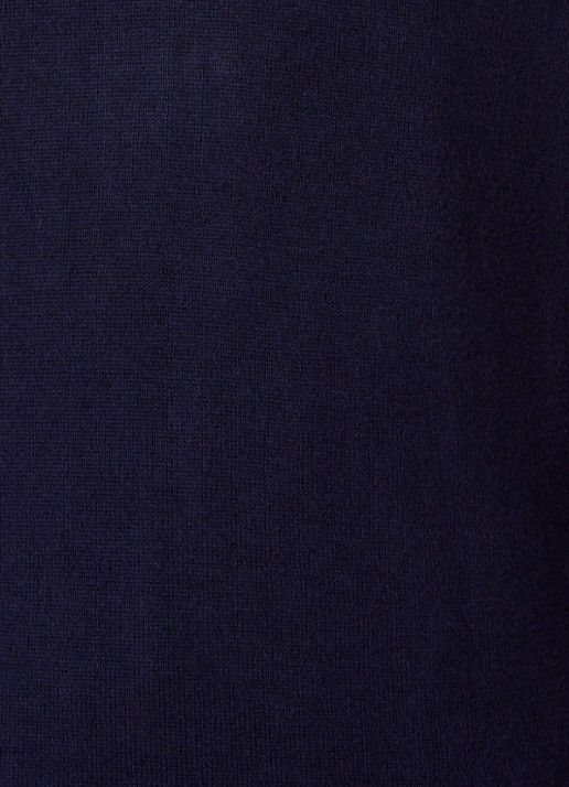 Tommy Hilfiger Fijngebreide pullover in kasjmierblend met logoborduring - detail 5 donkerblauw