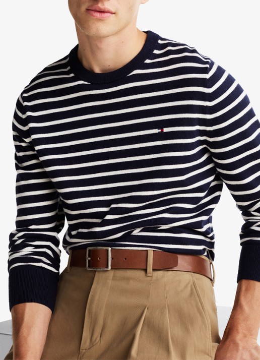 Tommy Hilfiger Fijngebreide pullover in kasjmierblend met logoborduring - detail 2 multicolor