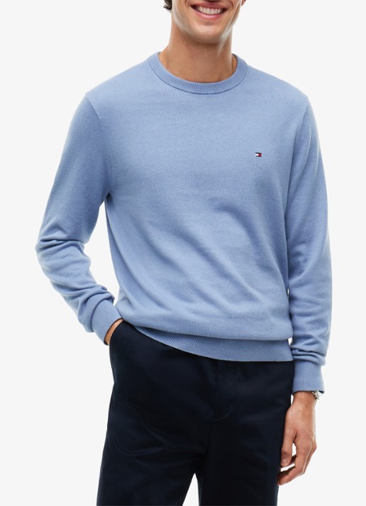 Tommy Hilfiger Fijngebreide pullover in kasjmierblend met logoborduring