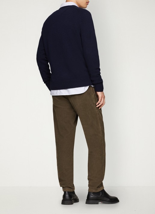 Tommy Hilfiger Fijngebreide pullover van lamswol - achterkant 5 blauw