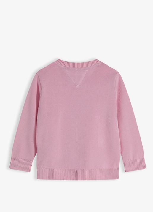Tommy Hilfiger Fijngebreide trui met structuur - achterkant roze