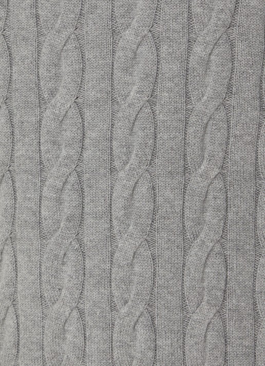 Tommy Hilfiger Flag Embroidery Cable Knit Jumper - detail 2 grijs