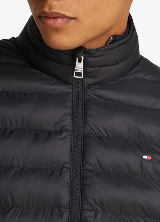 Tommy Hilfiger Gewatteerd jack met ritszakken - detail 3 zwart