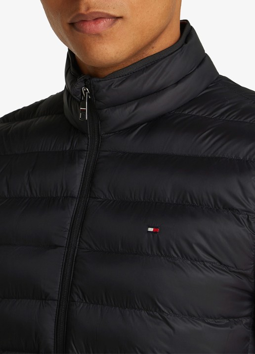 Tommy Hilfiger Gewatteerde bodywarmer met logo - detail 5 zwart
