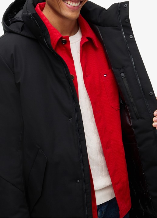 Tommy Hilfiger Gewatteerde parka met klepzakken - detail 4 zwart