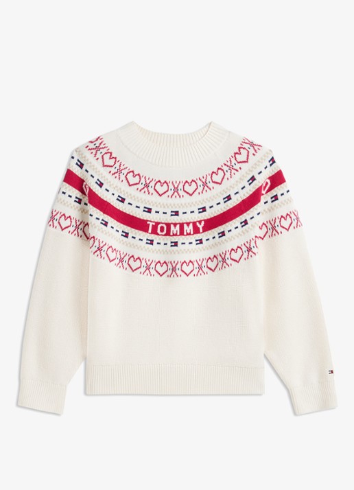 Tommy Hilfiger Grofgebreide trui met logoprint