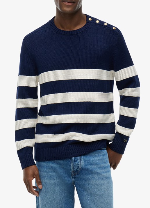 Tommy Hilfiger Grofgebreide trui met streepprint