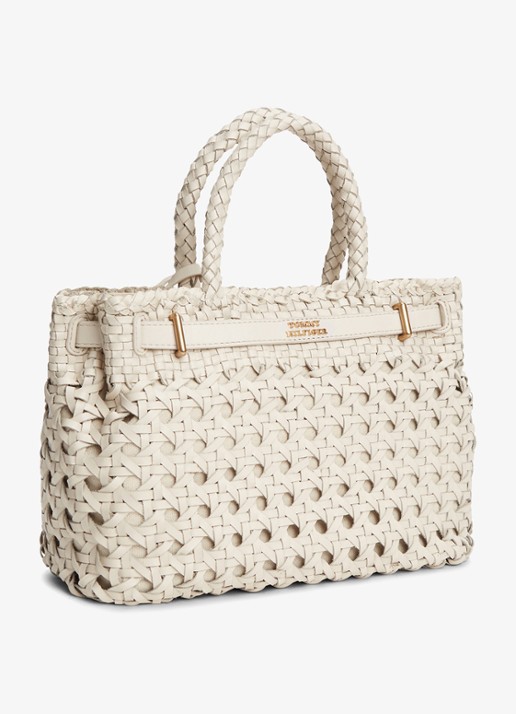 Tommy Hilfiger Handtas met gevlochten detail - detail 4 creme