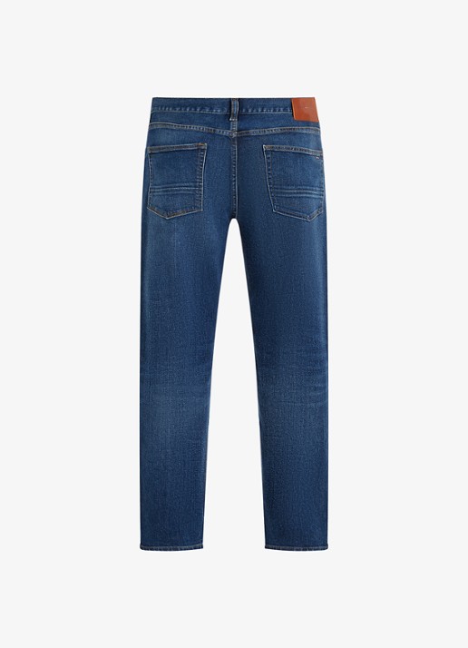Tommy Hilfiger Harlem slim fit jeans met donkere wassing - detail 3 indigo