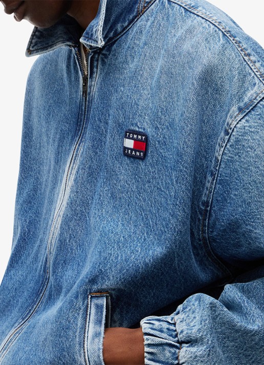 Tommy Hilfiger Harrington jack in lyocellblend met logoborduring - detail 5 indigo
