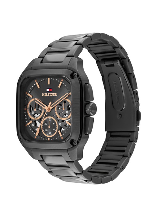 Tommy Hilfiger Herald Skeleton horloge TH1710759 - detail antraciet