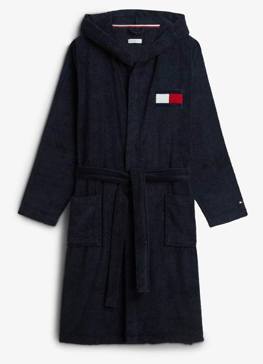 Tommy Hilfiger Heritage badjas met opgestikte zakken en logo