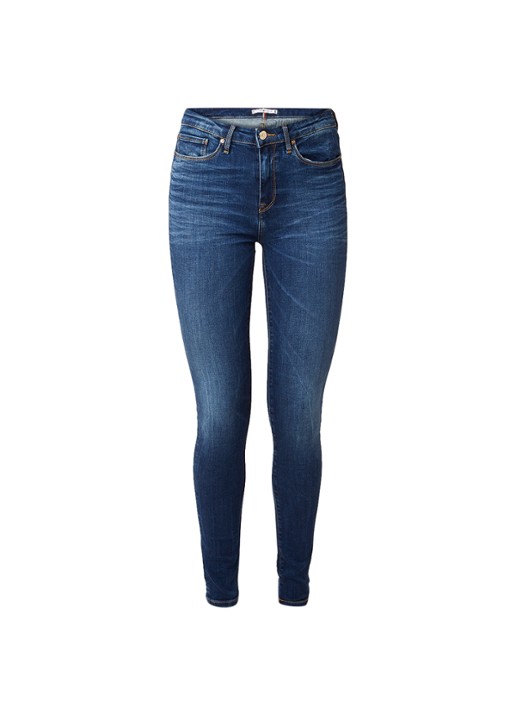 Tommy Hilfiger Heritage mid waist skinny jeans met stretch - voorkant 4 indigo