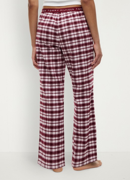 Tommy Hilfiger Heritage pyjamabroek met ruitdessin - achterkant lichtroze