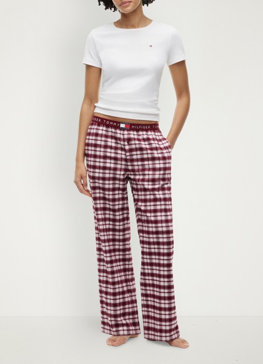 Tommy Hilfiger Heritage pyjamabroek met ruitdessin - voorkant 5 lichtroze