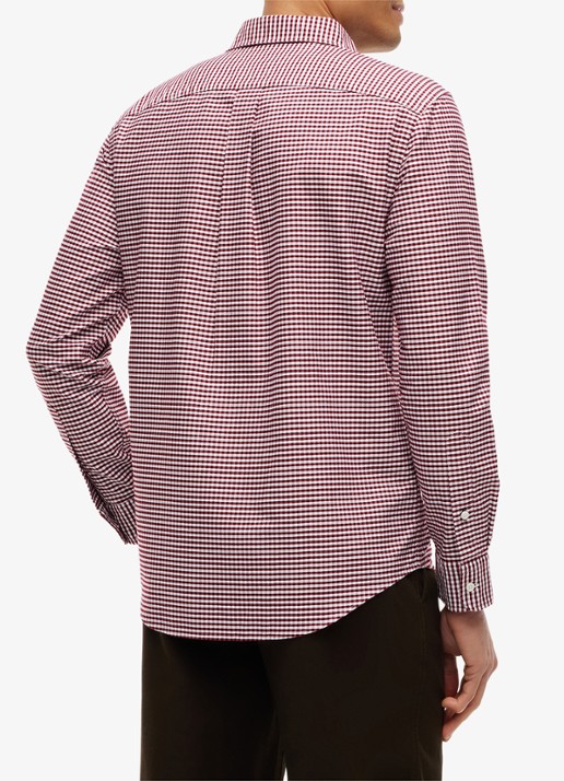 Tommy Hilfiger Heritage regular fit overhemd met ruitdessin en logoborduring - achterkant 5 burgundy  / check-0qj