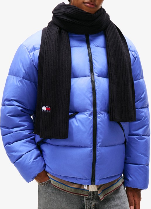 Tommy Hilfiger Heritage sjaal met logo - detail zwart