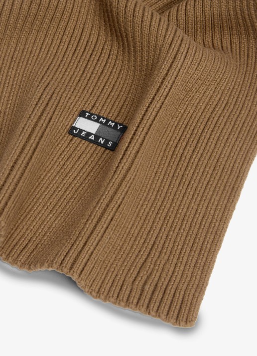 Tommy Hilfiger Heritage sjaal met logo - detail 4 warm khaki-gwi