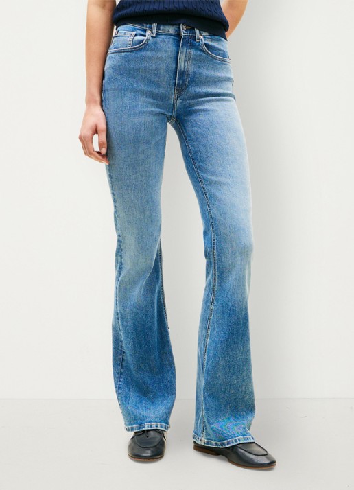 Tommy Hilfiger High waist flared jeans met medium wassing