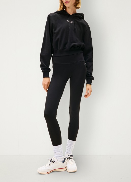 Tommy Hilfiger High waist legging met logo - voorkant 3 zwart