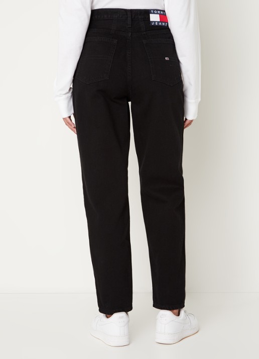 Tommy Hilfiger  High waist mom jeans met gekleurde wassing - achterkant 5 zwart