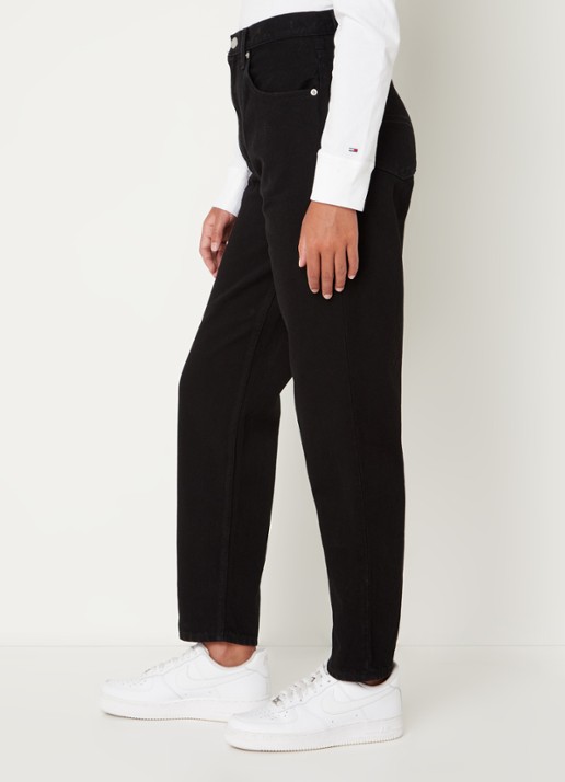 Tommy Hilfiger  High waist mom jeans met gekleurde wassing - detail 4 zwart
