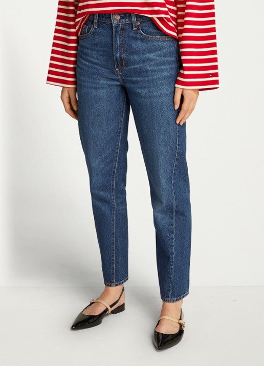 Tommy Hilfiger High waist straight leg jeans met steekzakken
